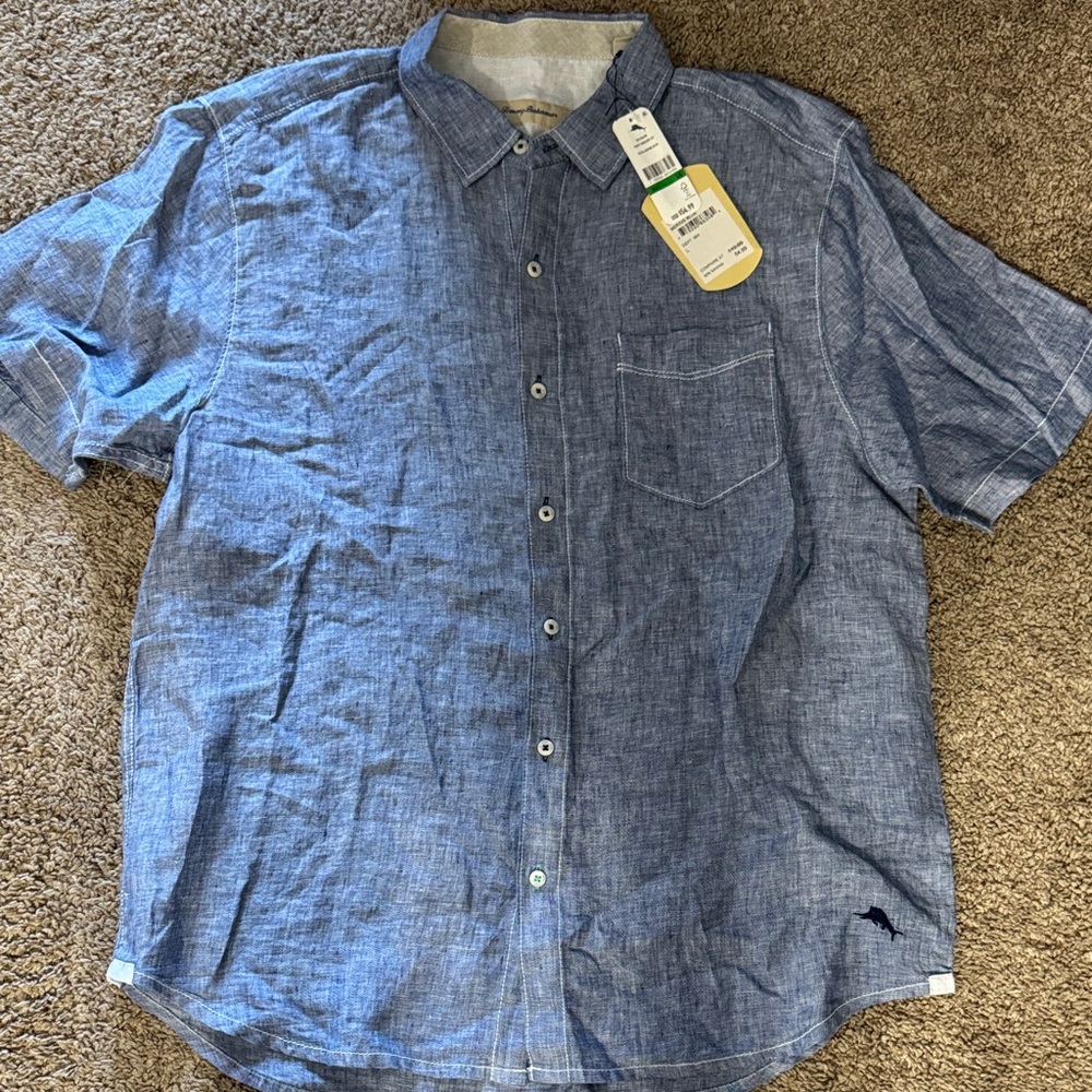 Tommy Bahama Blue Casual Button Down Shirt